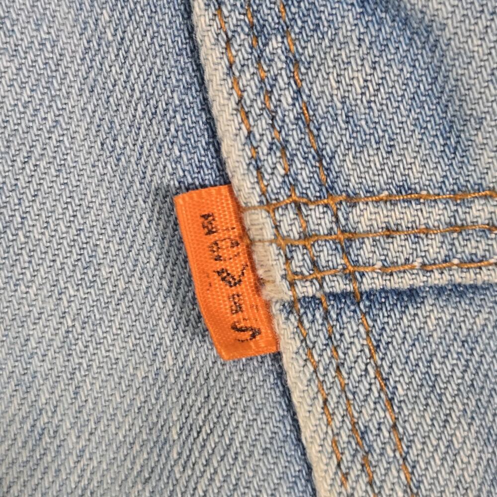 RARE Vintage 70s/80s Levi's 501 Orange Tab 32x30 Embroidered Button Fly Straight - Picture 3 of 16